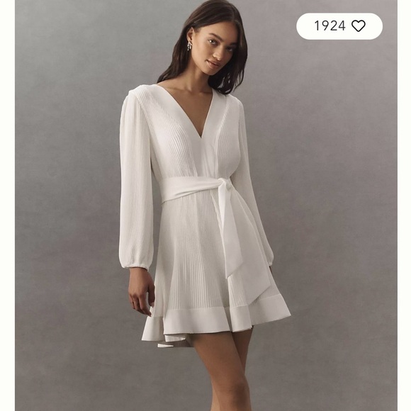 Anthropologie | Dresses | Anthropologie White Long Sleeve Dress | Poshmark